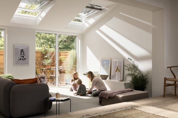 white velux windows above head height 